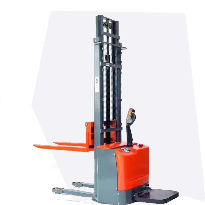 Factory Sales ELES-15J 1.5Ton 3M Full Electric Stacker Walkie Semi Electric Pallet Stacker Self loading Stacker