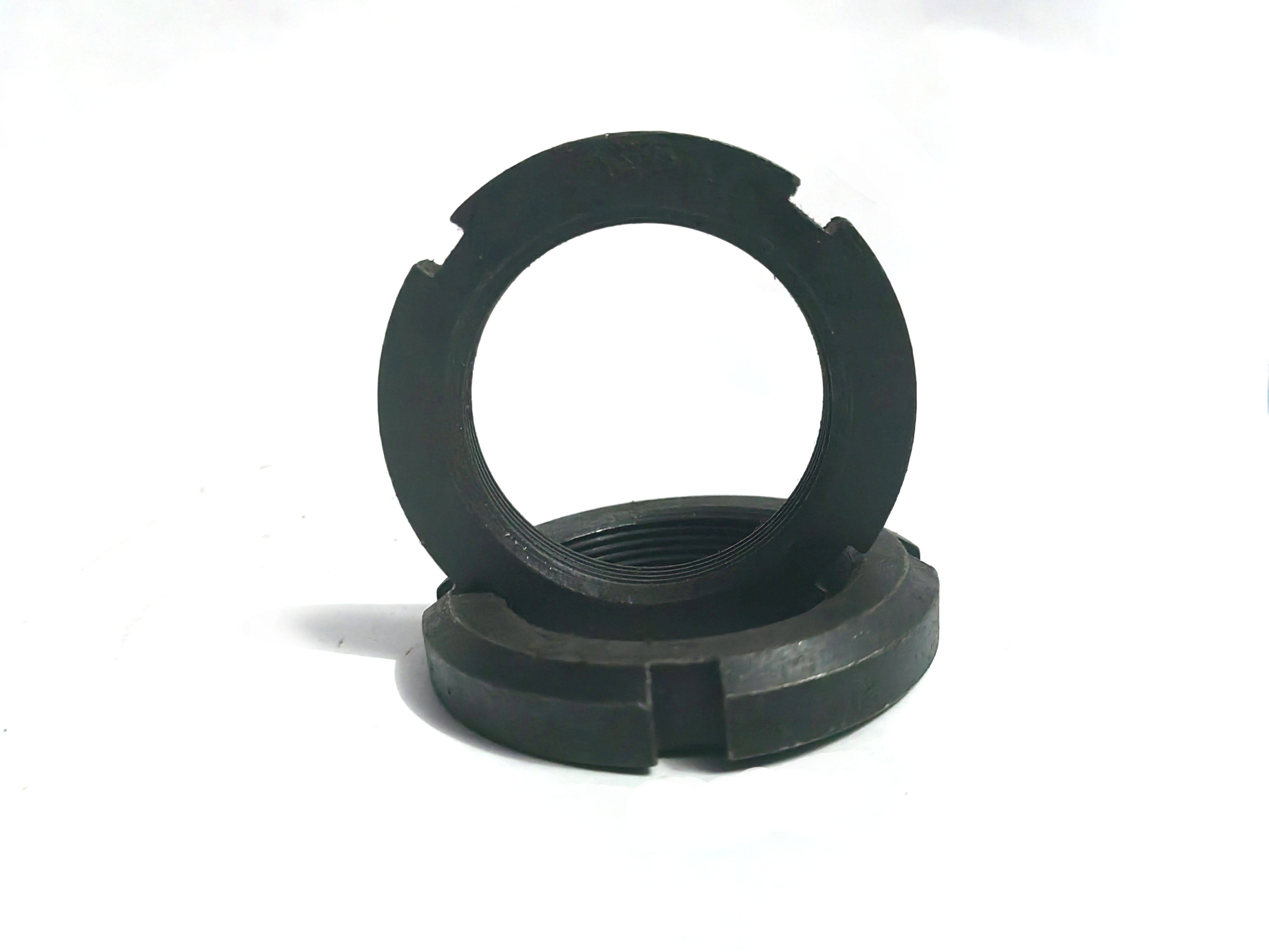 Anti-Loose Black Oxide GB M3-M20 Fastener Nut Carbon Steel Four-Slot Locking Round Slotted Nuts