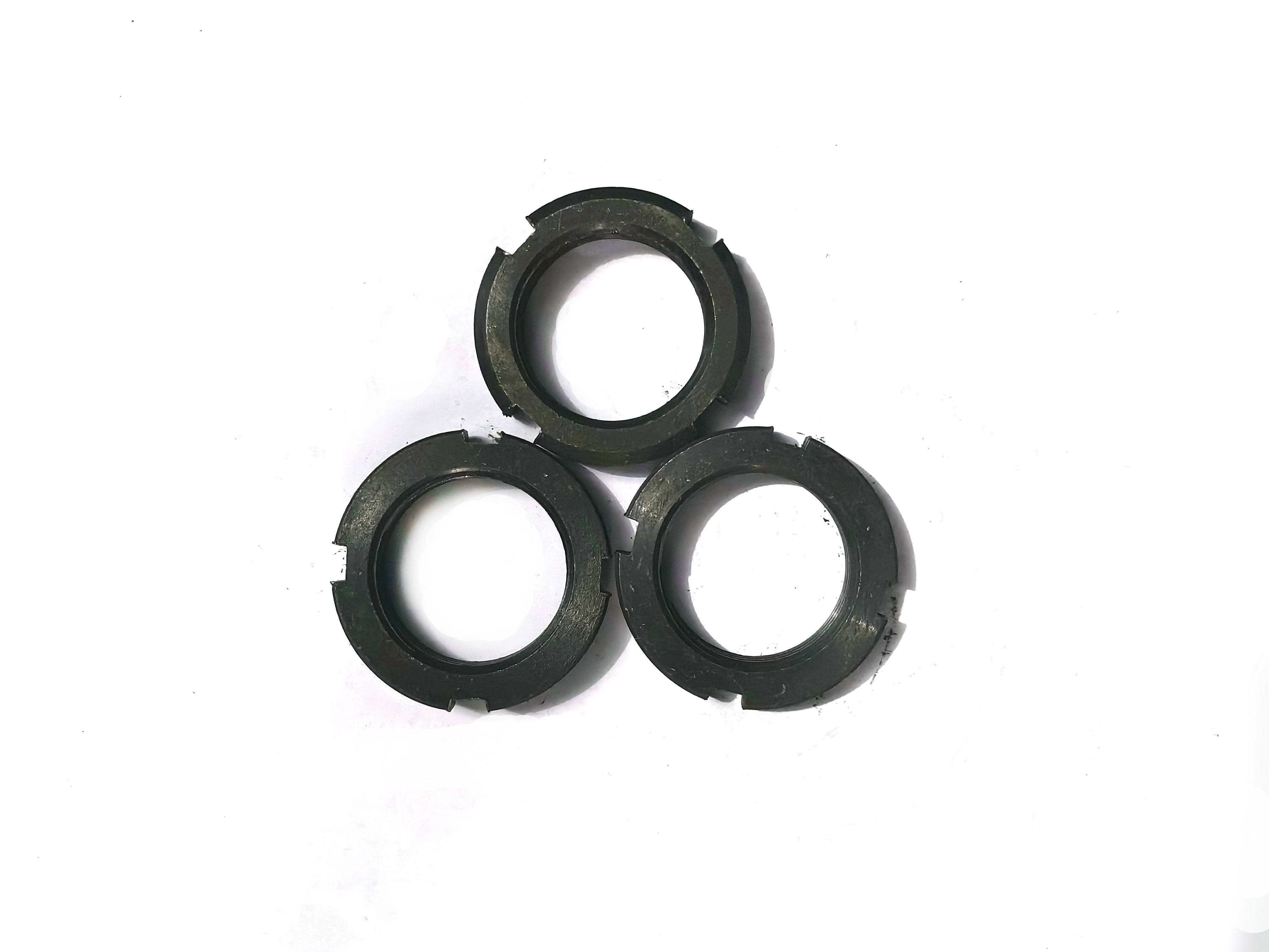 Anti-Loose Black Oxide GB M3-M20 Fastener Nut Carbon Steel Four-Slot Locking Round Slotted Nuts