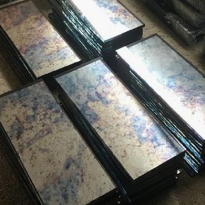 Decorative beveled Antiqued mirror glass tile