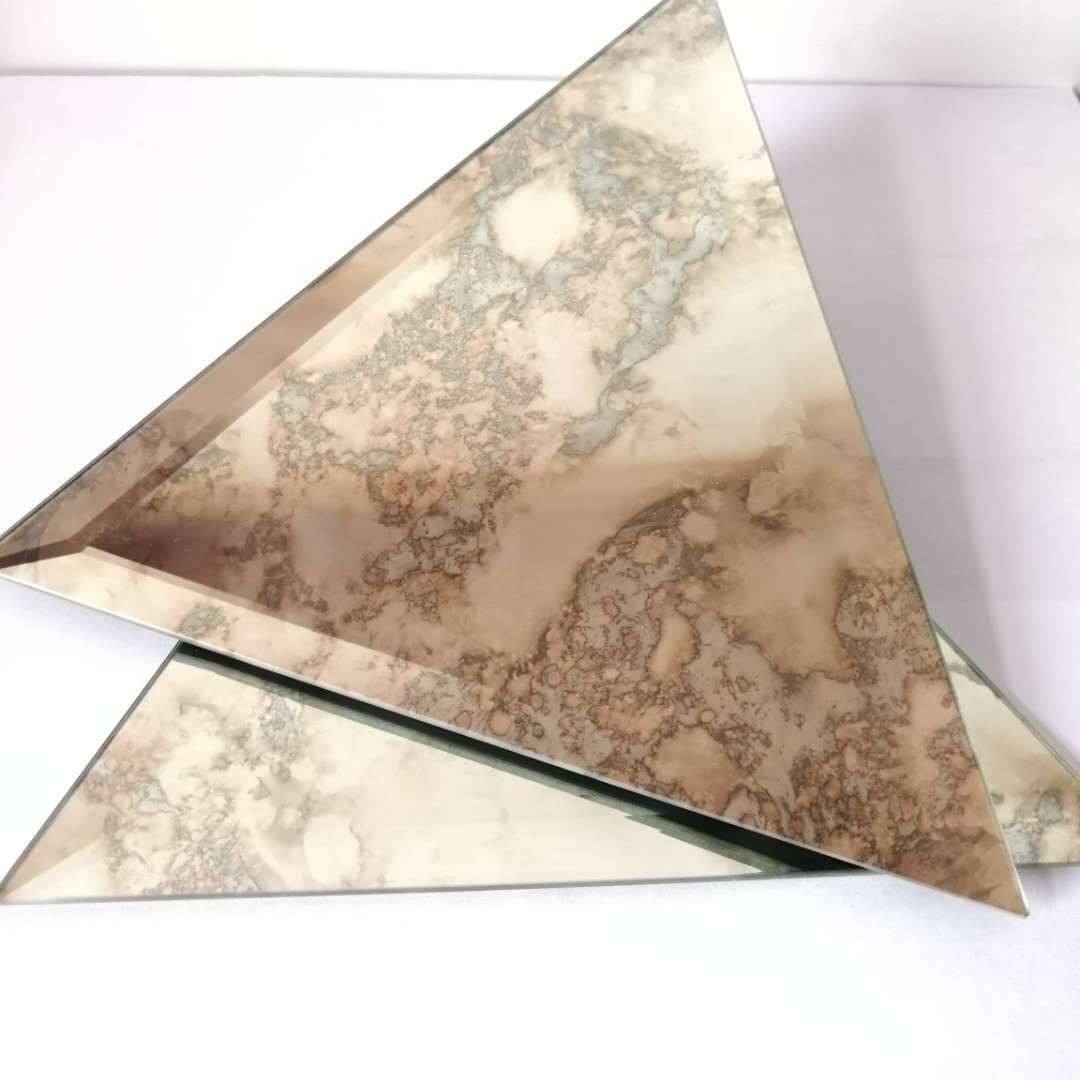 Decorative beveled Antiqued mirror glass tile