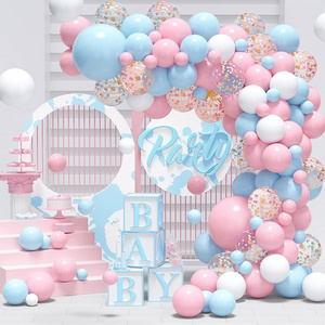 100pcs pink and blue balloon garland confetti balloons gender reveal party men and women baby shower decorations fabric