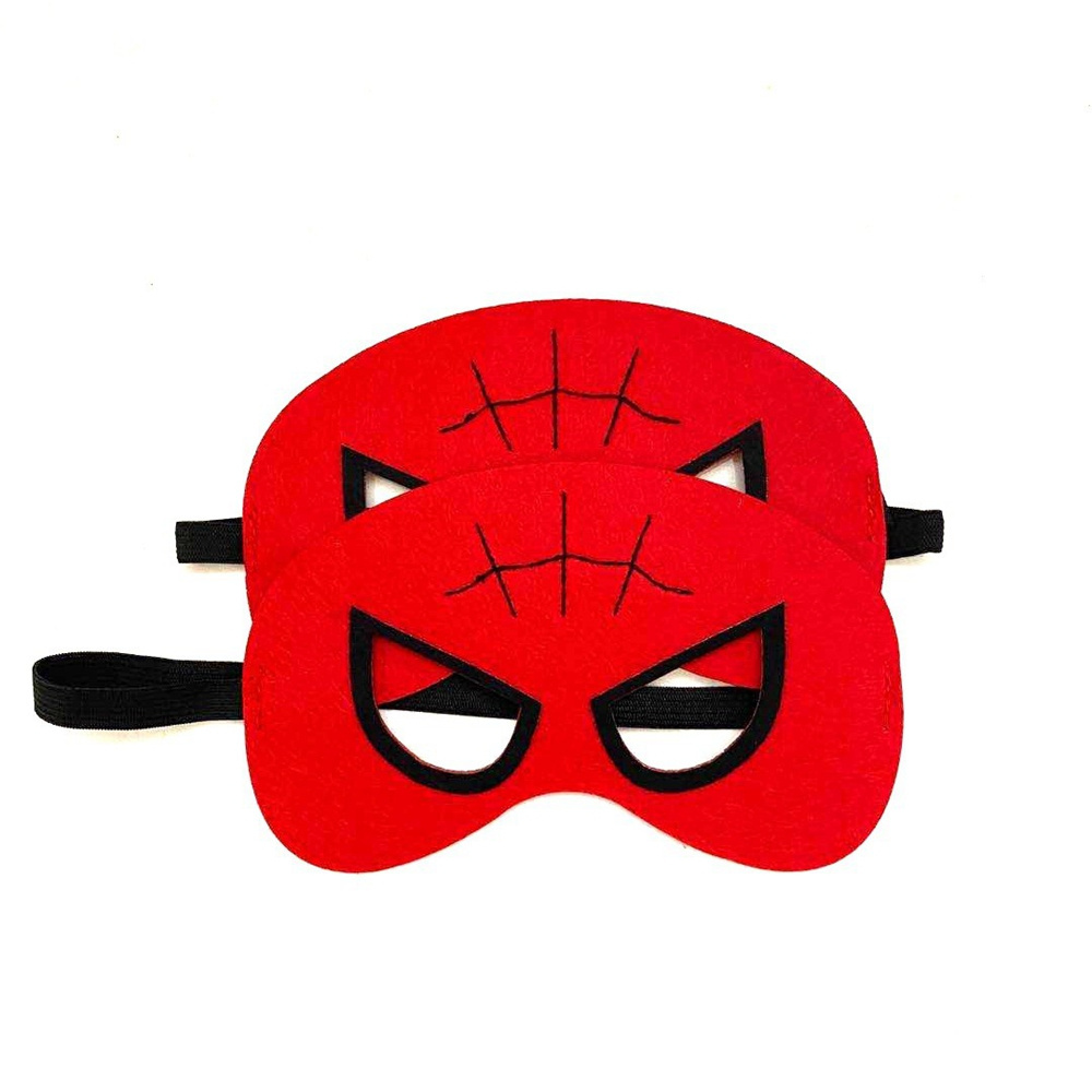 Hot selling good quality felt children's halloween party eye mask Patch Cartoon Spider-man mask