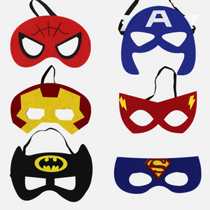 Hot selling good quality felt children's halloween party eye mask Patch Cartoon Spider-man mask