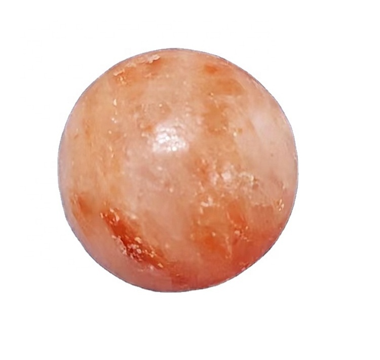 Wholesale 100% Pure Natural Pink Himalayan salt stone ball shape massage Good for Skin Body and Mind