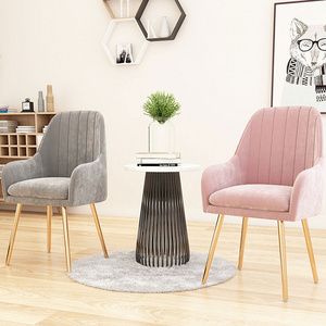 Living room furniture sherpa Popular fancy Contemporary cozy living room chair metal Legs velvet chair for living room