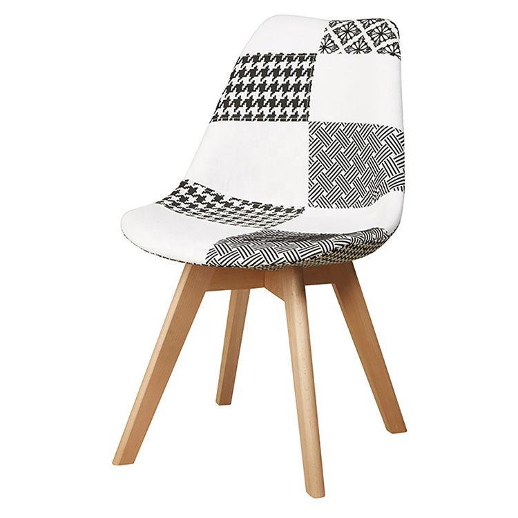 Modern dining room Furniture Bentwood Chaise  Patchwork Fabric dinning chair scandinavian dining chair for sale