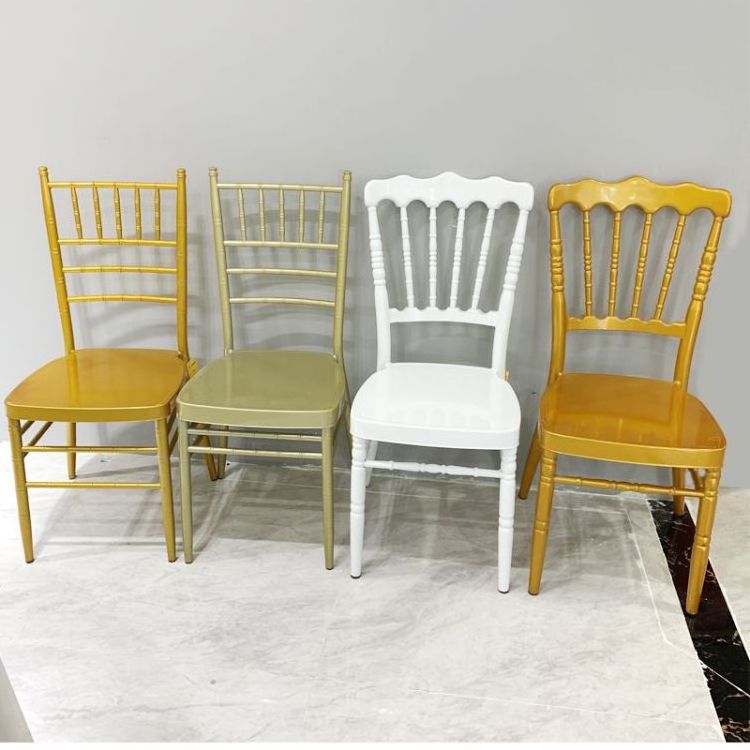 China Hotel furniture stackable gold Retro napoleon luxury chivari hotel chair design metal event chiavari chair for rental