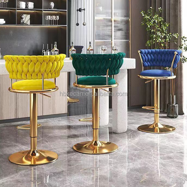 Fashion Adjustable counter kitchen chair White Modern Swivel Pub Chair Chrome Bar Stools Bar Chair