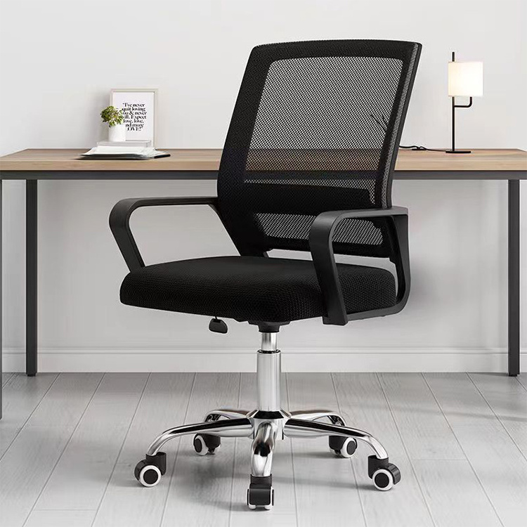 5 Legs cross legged Plastic Mid Back luxury Computer client chair Staff ceo office chair armless ergonor home Office Chairs