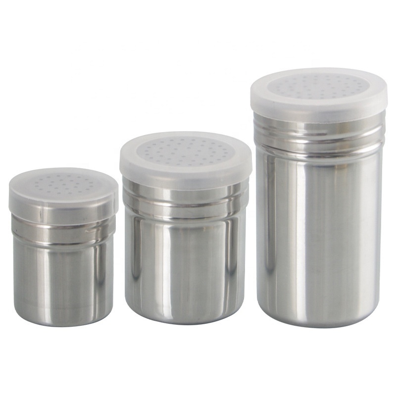 Stainless Steel Rotating Lids Design Spice Dispenser Spice Shaker Bottle Multi Function Cooking  Pepper Salt Jar