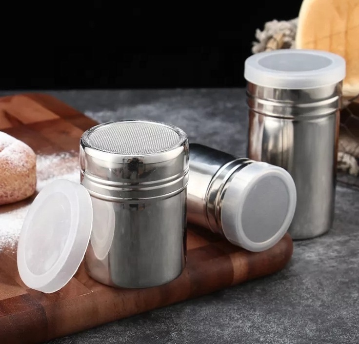 Stainless Steel Rotating Lids Design Spice Dispenser Spice Shaker Bottle Multi Function Cooking  Pepper Salt Jar