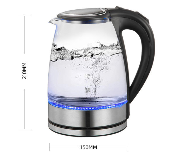 Factory price food grade glass electric bottle 1.8L warmer electric kettle manufacturer electric water kettle