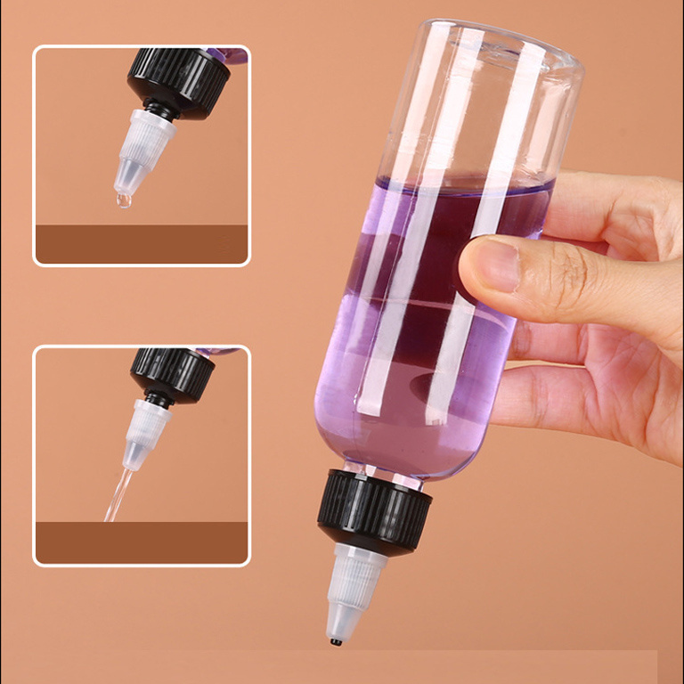 5ml-500ml Squeeze Bottle Transparent Oil Bottles for Hair PET Plastic Refillable Bottles with Twist Top Cap