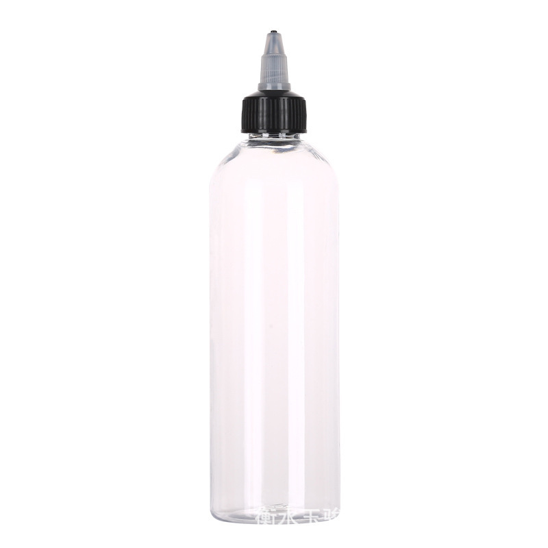 5ml-500ml Squeeze Bottle Transparent Oil Bottles for Hair PET Plastic Refillable Bottles with Twist Top Cap