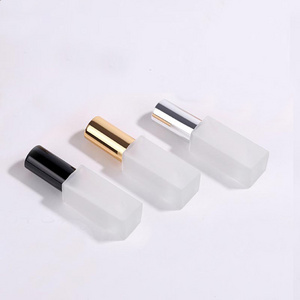 3ml 5ml 10ml square frosted glass spray bottles perfume bottles with gold/silver spray