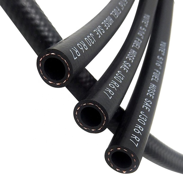 Best quality Flexible Smooth Braided 1/2'' 3/8'' 5/16'' Rubber swivel fuel hose fitting corrugated connector fuel hose