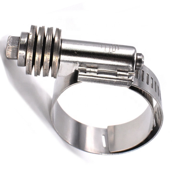 China Manufacturer American Type heavy duty constant tension hose clamp 304 Stainless Steel Worm Gear Clamps