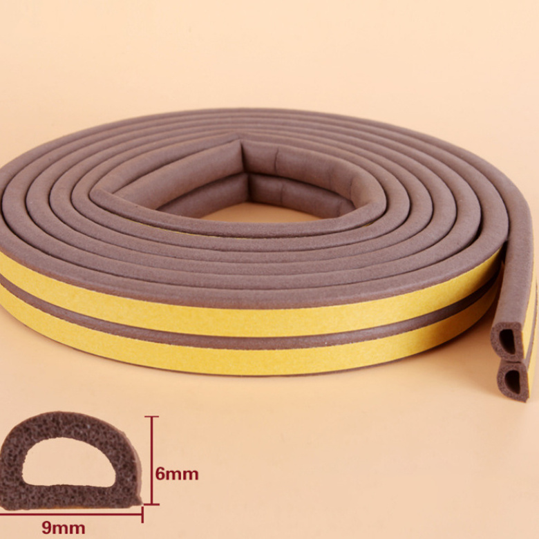 High Temperature Semi circle EPDM foam rubber seal strip half round foam weatherstrip with adhesive tape backed