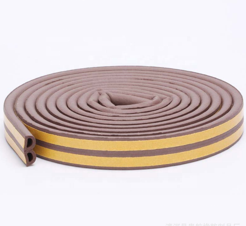 Self-adhesive DIPE EPDM door and window weatherstrip gap blocker insulation Anti-collision Rubber Strip Foam Sound Insulation