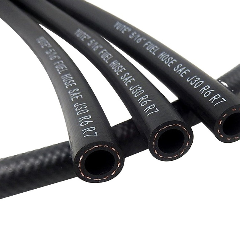 Best quality Flexible Smooth Braided 1/2'' 3/8'' 5/16'' Rubber swivel fuel hose fitting corrugated connector fuel hose