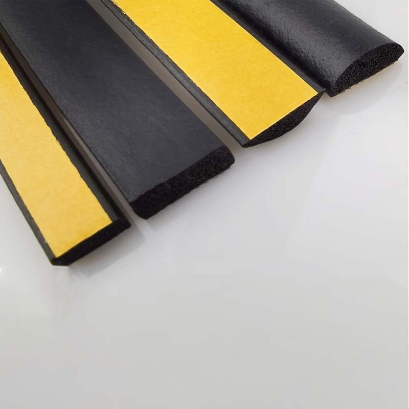 High Temperature Semi circle EPDM foam rubber seal strip half round foam weatherstrip with adhesive tape backed