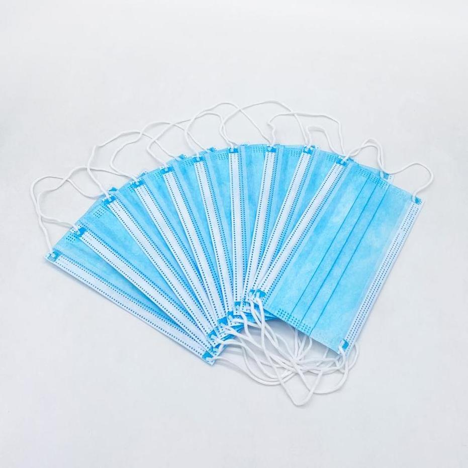 New Consumables Face Mask Nonwoven Fabric Water Proof Earloop Mascherine Chirurgiche Dental CE 3-ply Disposable Medical Mask