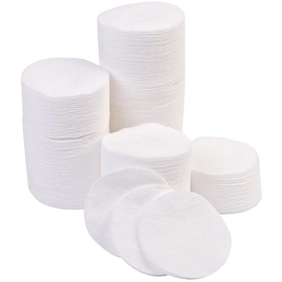 Disposable cosmetic facial organic cotton pad face makeup remover pads