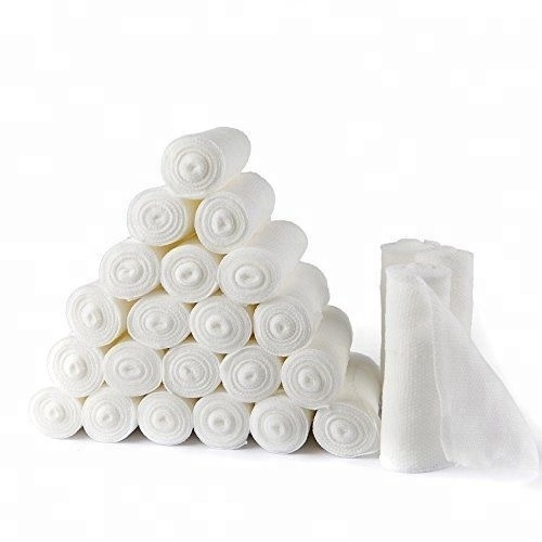 Kongee Medical Elastic Cotton Gauze Roll Individual Pack Wound Dressing Sterile Wraps Medical Gauze Bandage