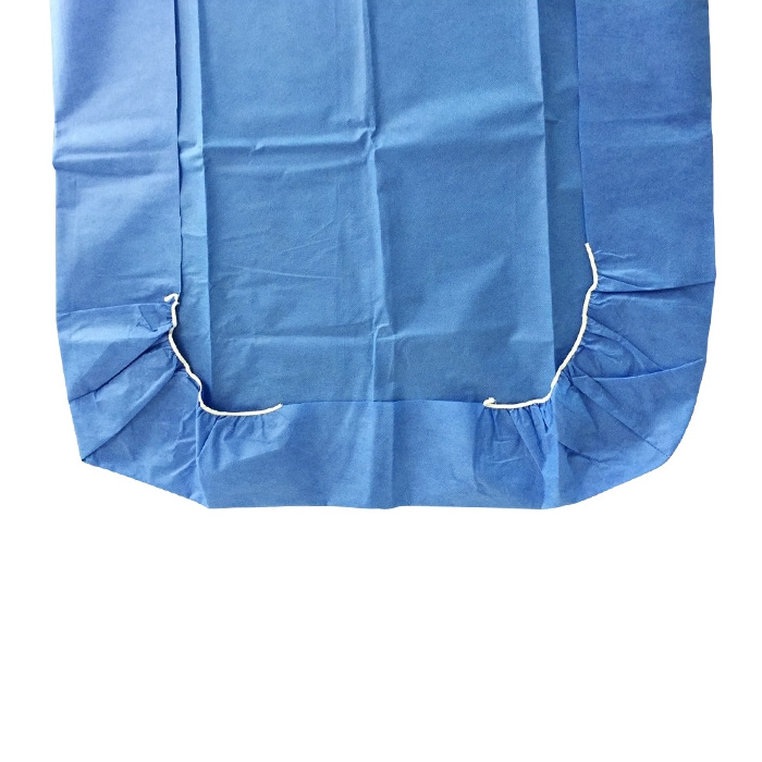 Anti-liquid disposable SMS adjustabed sheet hospital medical gurney bed stretcher sheets anti-static covering sheet