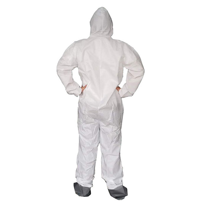 Type 5 and 6 Disposable Coverall in White Overall Microporous Coverall