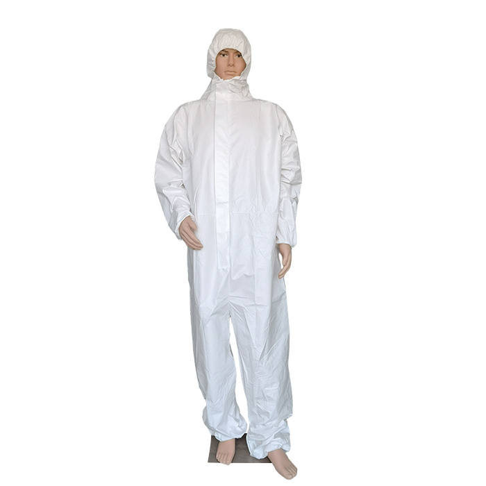 Type 5 6 Disposable Safety Clothing with Zipper Asbestos Removal Overall Disposable Coverall