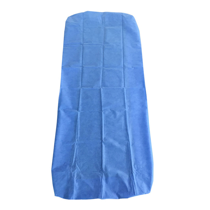 Anti-liquid disposable SMS adjustabed sheet hospital medical gurney bed stretcher sheets anti-static covering sheet