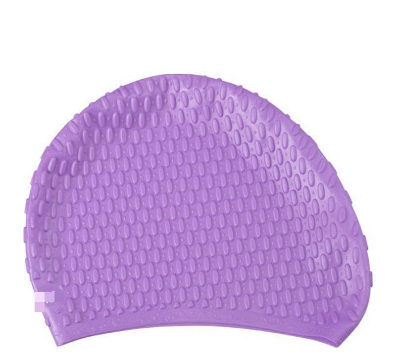 High elastic silicone swimming hat outdoor sports waterproof non-slip water drop pattern raised spot swimming hat