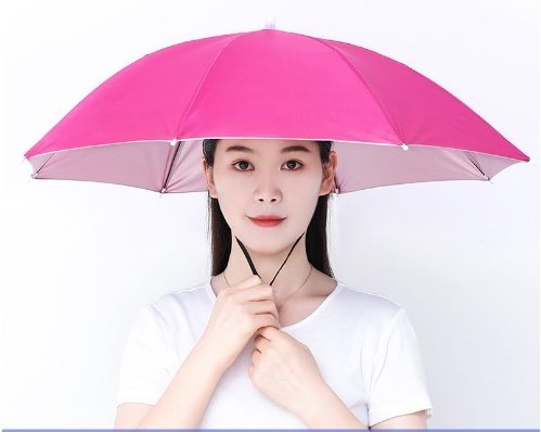 Portable Rain Umbrella Hat Foldable Outdoor Pesca Sun Shade Waterproof Camping Fishing Headwear Beach Head Hats Accessory