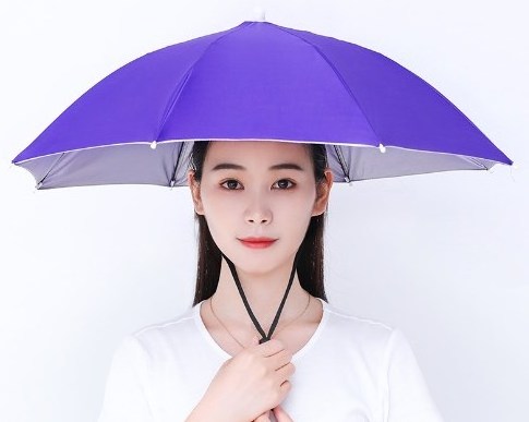 Portable Rain Umbrella Hat Foldable Outdoor Pesca Sun Shade Waterproof Camping Fishing Headwear Beach Head Hats Accessory