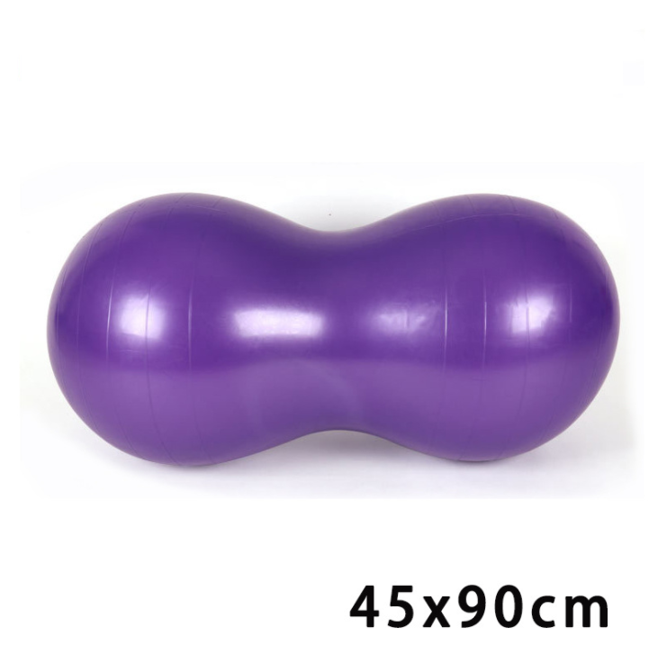 Pilates Yoga Ball Inflatable Peanut Exercise Ball Blow Up Thick Balance Ball With Manual Pump For Yoga Fitness Physical Therapy