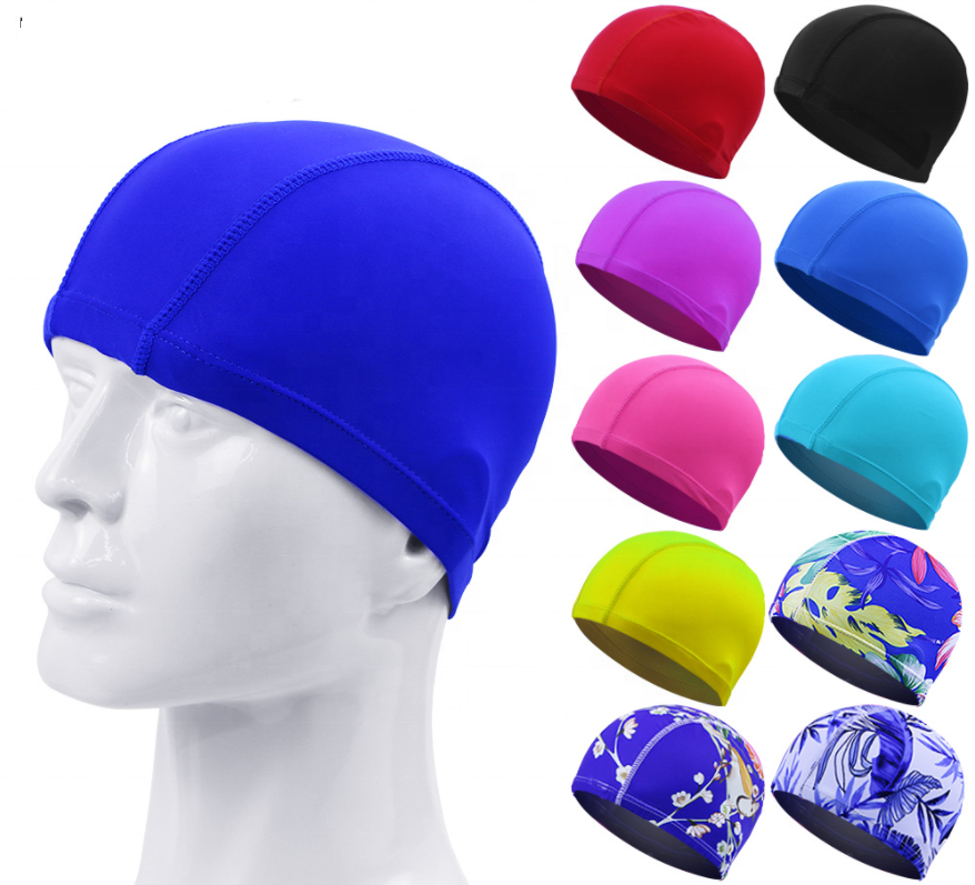 Cheaper Fabric Swimming Cap Nylon Swimming Cap Spandex Swimming Cap