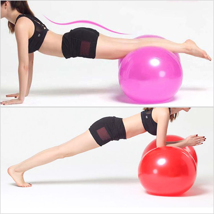 Pilates Yoga Ball Inflatable Peanut Exercise Ball Blow Up Thick Balance Ball With Manual Pump For Yoga Fitness Physical Therapy