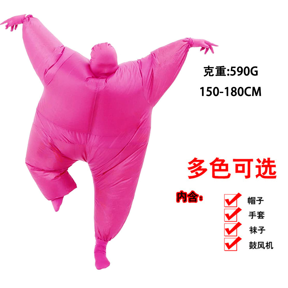 Waterproof Polyester Halloween Dinosaur Inflatable Costume Inflatable Full Body Costume Black Chub Costume For Adult