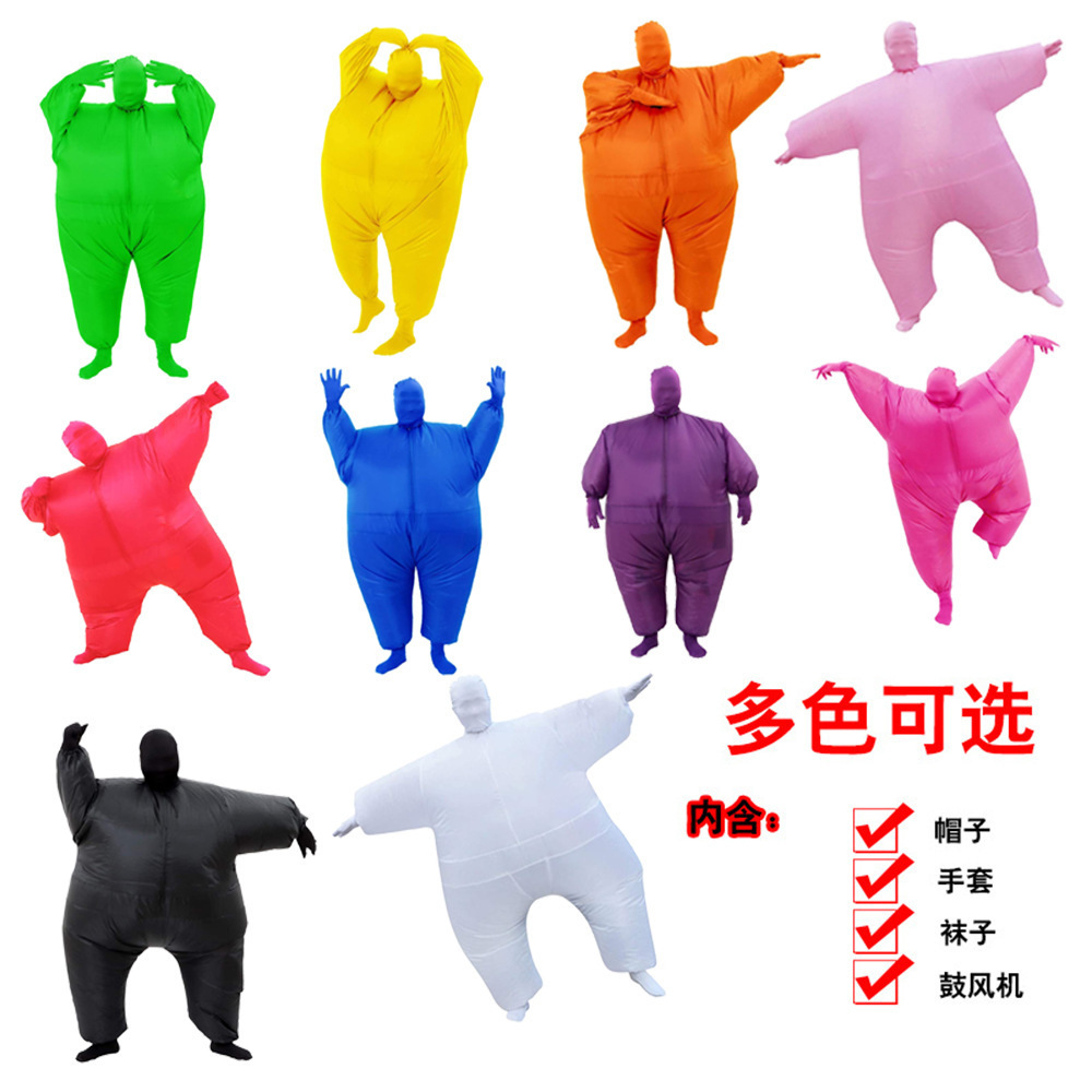 Waterproof Polyester Halloween Dinosaur Inflatable Costume Inflatable Full Body Costume Black Chub Costume For Adult