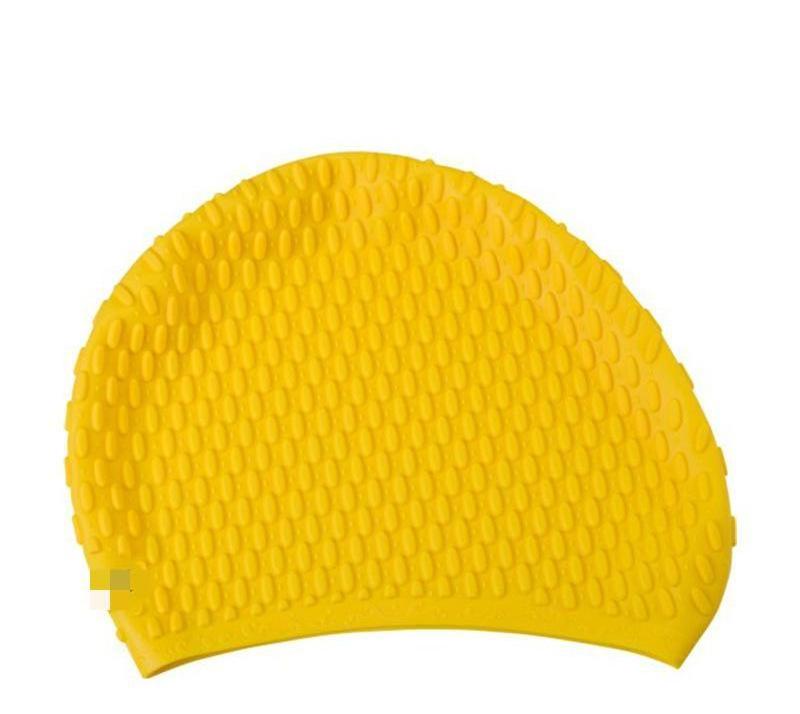 High elastic silicone swimming hat outdoor sports waterproof non-slip water drop pattern raised spot swimming hat