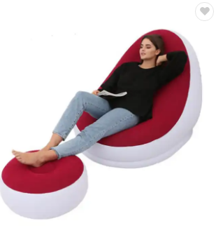 luxury Ottoman Blow Up Chaise Lounge Furniture Air Lazy Sofa Set Couch Portable Inflatable Seats