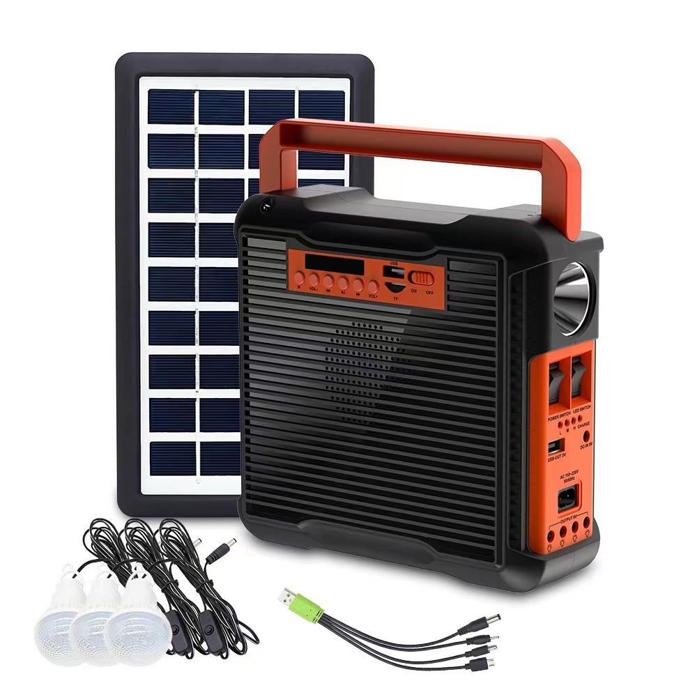 Solar outdoor power small system Portable solar emergency lighting power Solar Power kit