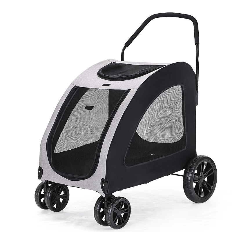 Popularity and luxury pet buggy stroller large size dog doggy walker carrier wagon with cheap price