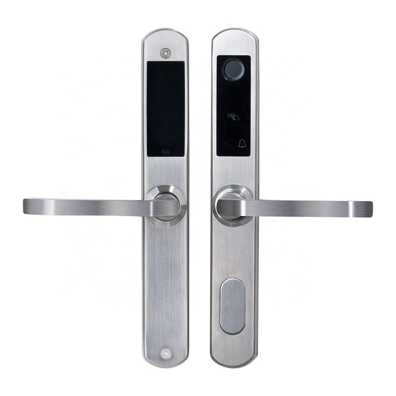 Tuya Fingerprint Smart Door Lock Stainless Steel 304 Break-Bridge Aluminum Door Lock Sliding Glass Locker Lock