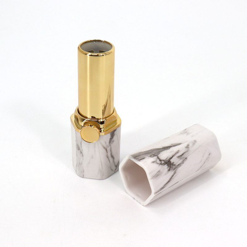 Low MOQ Luxury Cosmetics Packaging Refillable Custom Empty Pink Lipstick Tube Bulk Square Lip Balm Stick Containers Tube