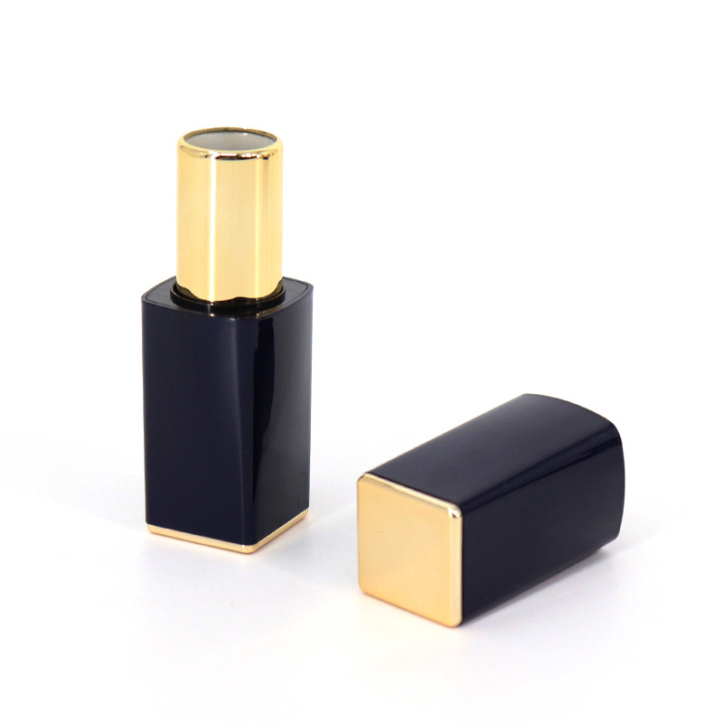 Low MOQ Luxury Cosmetics Packaging Refillable Custom Empty Pink Lipstick Tube Bulk Square Lip Balm Stick Containers Tube