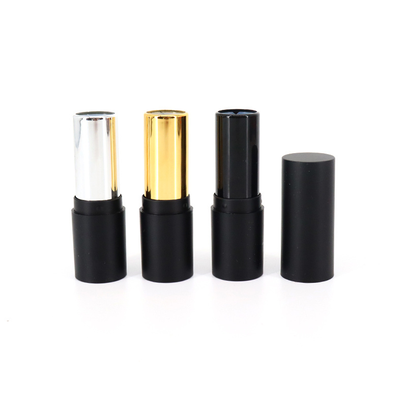 Wholesale Custom 5G Round Black Gloss Empty Chapstick Tubes For Lip Balm  Plastic Lipstick Packaging Tube