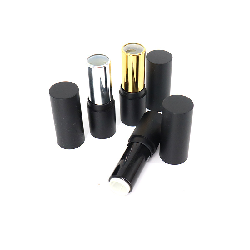 Wholesale Custom 5G Round Black Gloss Empty Chapstick Tubes For Lip Balm  Plastic Lipstick Packaging Tube